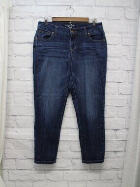Maurices Size 10 Medium Wash Denim Blue Skinny Leg Jeans Summer Fall Classic